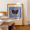 Mourning Cloak Butterfly Poster Blue