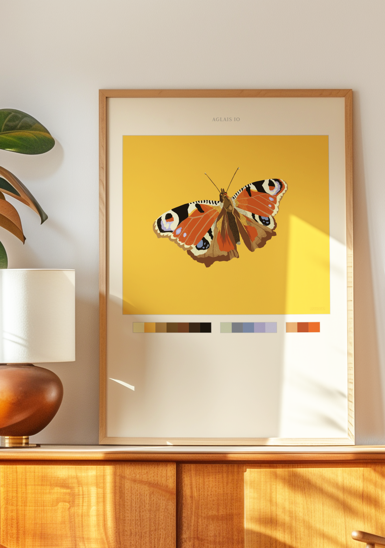 Living Room Sideboard Peacock Butterfly Poster Thumbnail