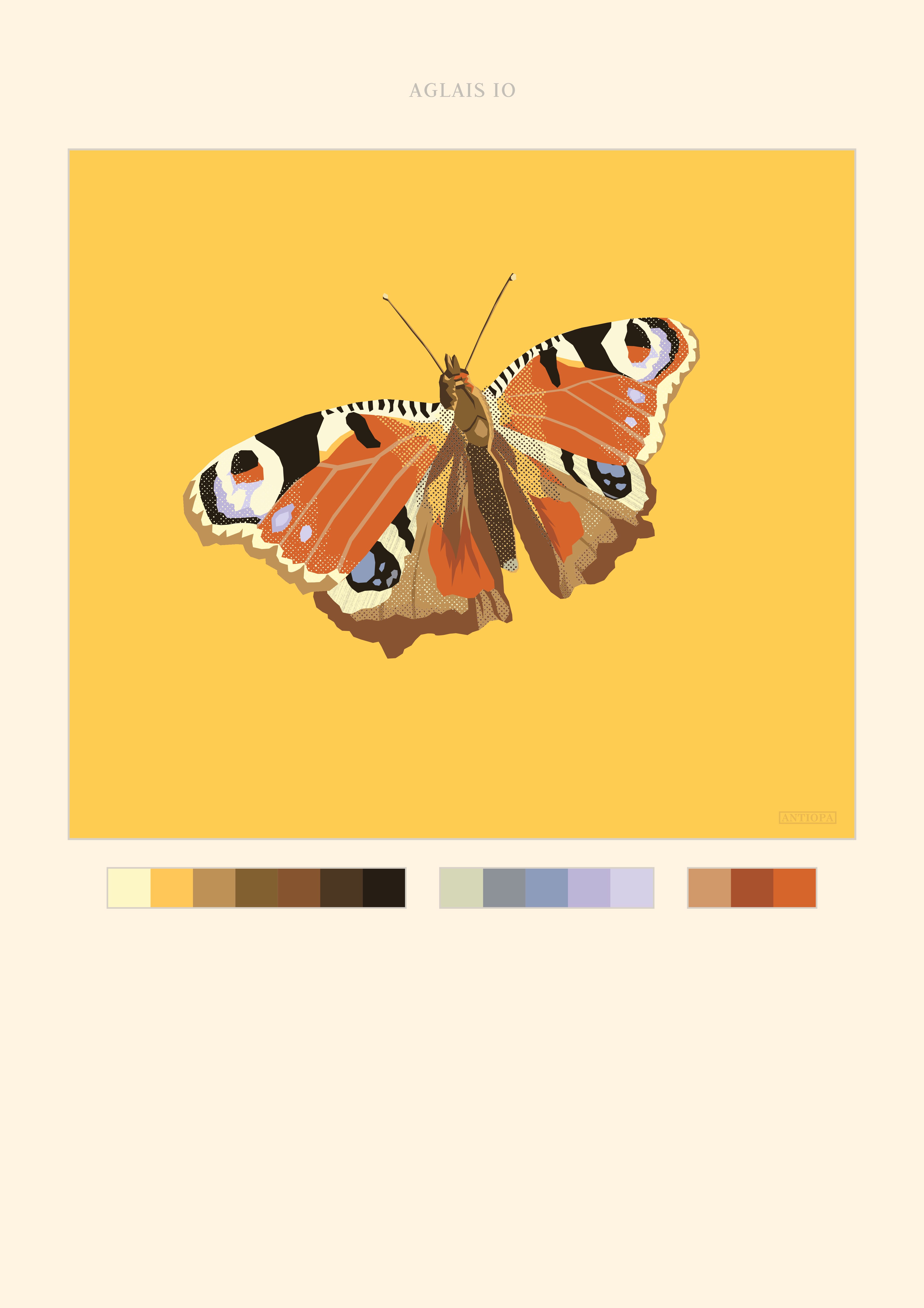 Peacock Butterfly Poster v5 Peacock Butterfly Poster