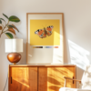 Living Room Sideboard Peacock Butterfly Poster Light Peacock Butterfly Poster