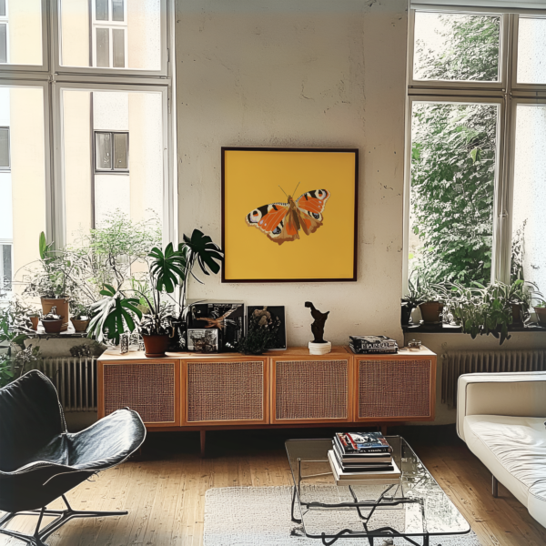 Appartment Peacock Butterfly Square Poster 2 Peacock Butterfly Square Poster