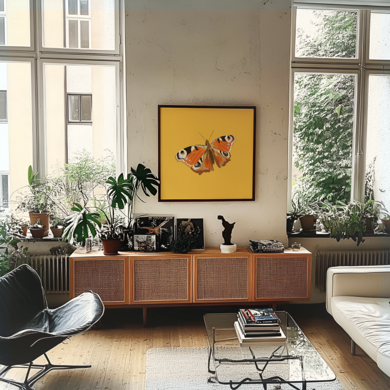 Peacock Butterfly Square Poster Digital Download