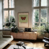 Mourning Cloak Butterfly Poster Green