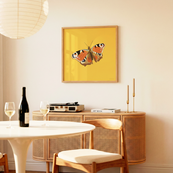 Dining Room Peacock Butterfly Square Poster Peacock Butterfly Square Poster
