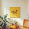 Mid Century Modern Living Room Peacock Butterfly Square Poster 2 Peacock Butterfly Square Poster