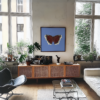 Mourning Cloak Blue Butterfly Poster Square