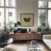 Mourning Cloak Square Butterfly Poster Green