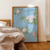 Cherry Blossom Light Blue Poster