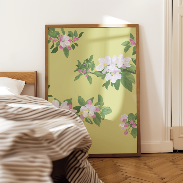 Cherry Blossom Yellow Poster