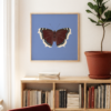 Mourning Cloak Blue Butterfly Poster Square