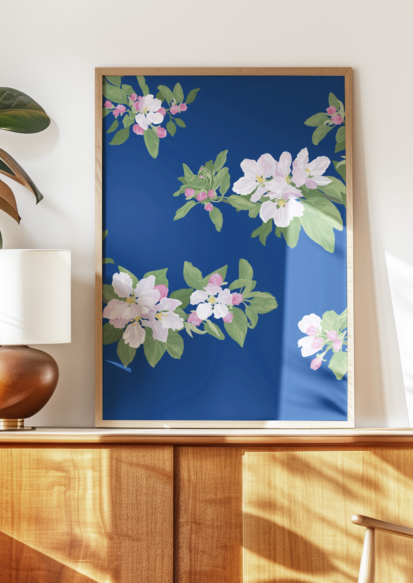Cherry Blossom Blue Poster Thumbnail