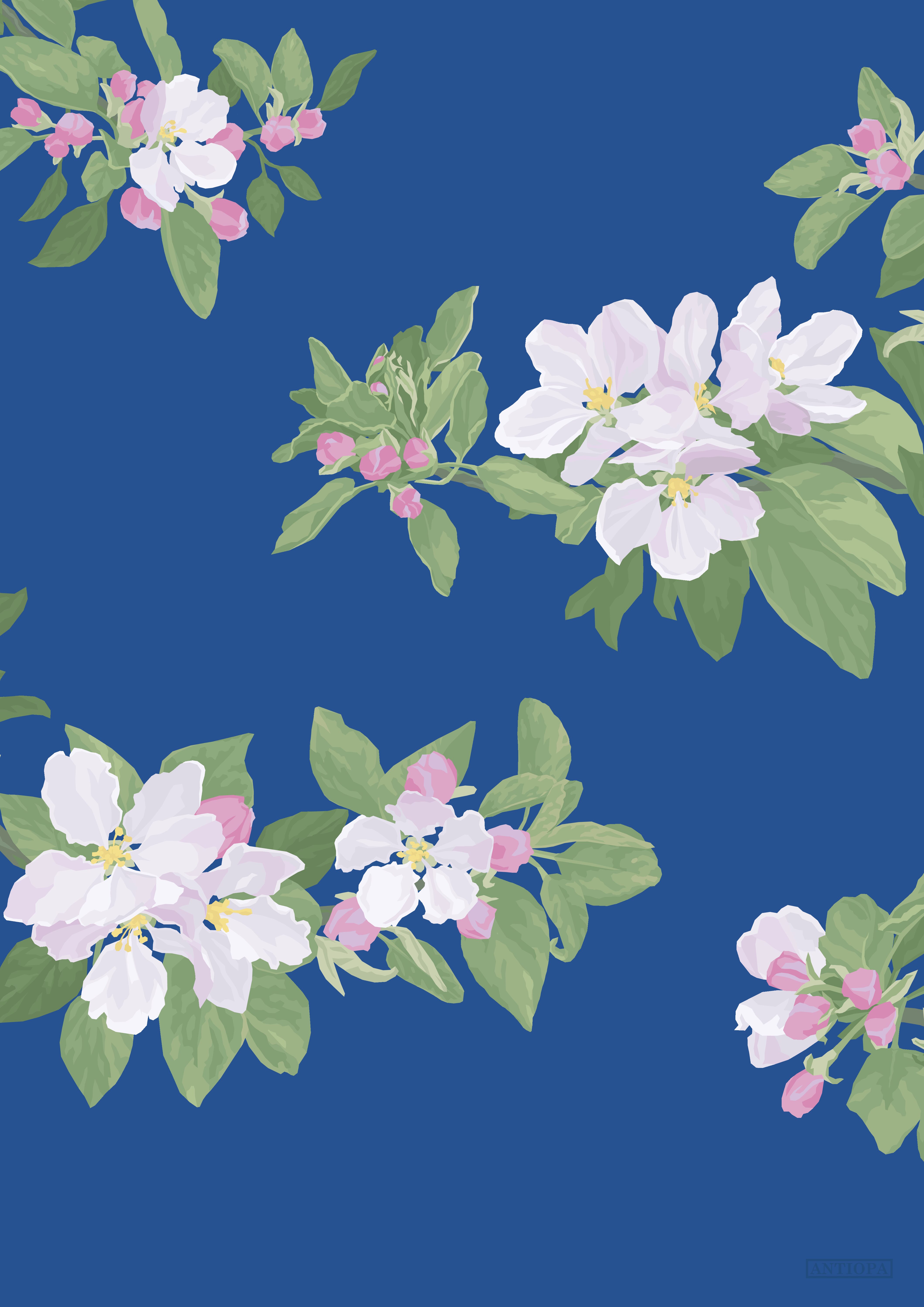 Cherry Blossom Blue Poster Cherry Blossom Blue Poster