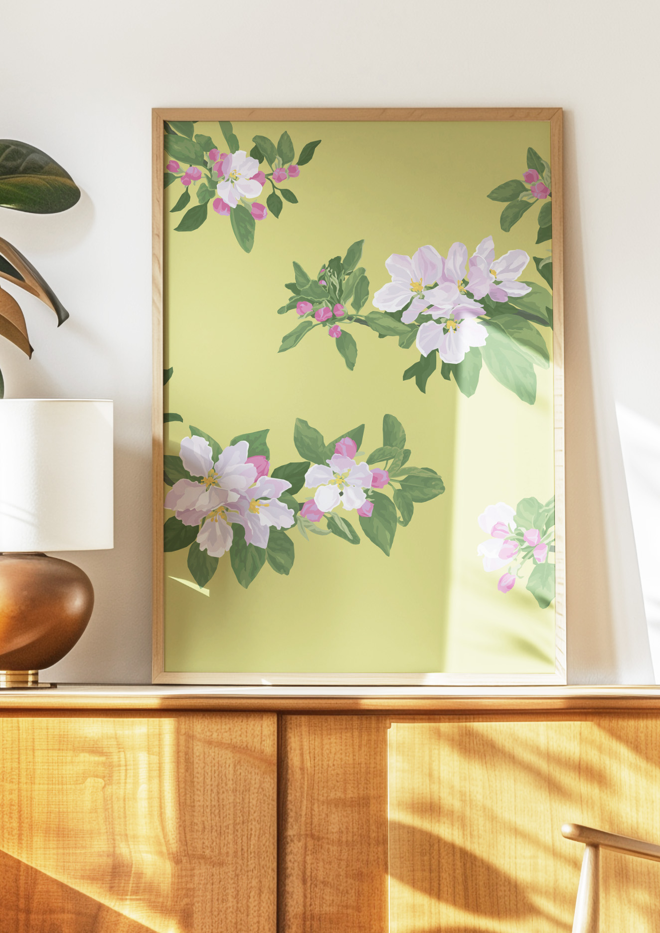 Cherry Blossom Yellow Poster Thumbnail