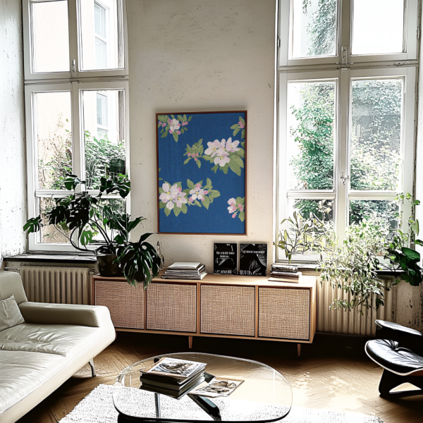 Cherry Blossom Blue Poster