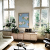Cherry Blossom Light Blue Poster