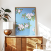 Cherry Blossom Light Blue Poster