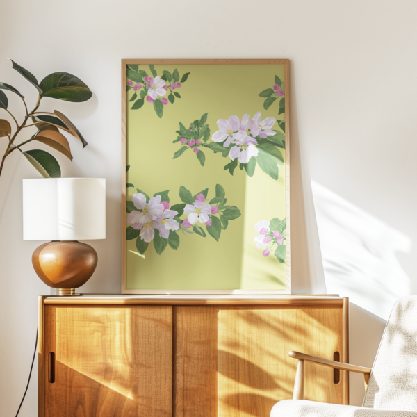 Cherry Blossom Yellow Poster