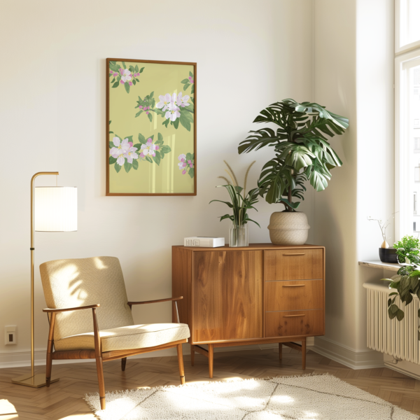 Cherry Blossom Yellow Poster