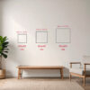 Size guide square frames Peacock Butterfly Square Poster