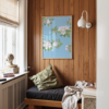 Cherry Blossom Light Blue Poster