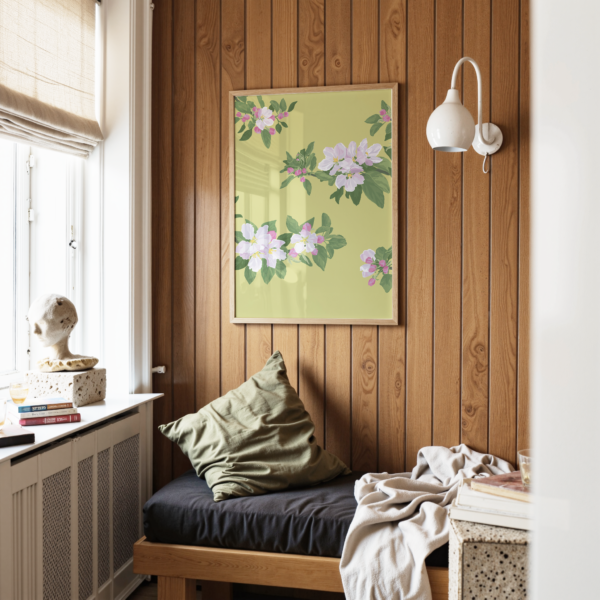 Cherry Blossom Yellow Poster