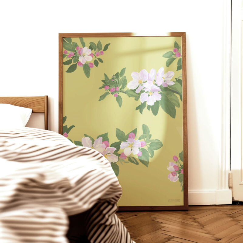 Cherry Blossom Yellow Poster