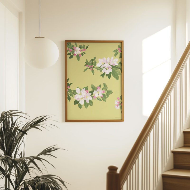 Cherry Blossom Yellow Poster
